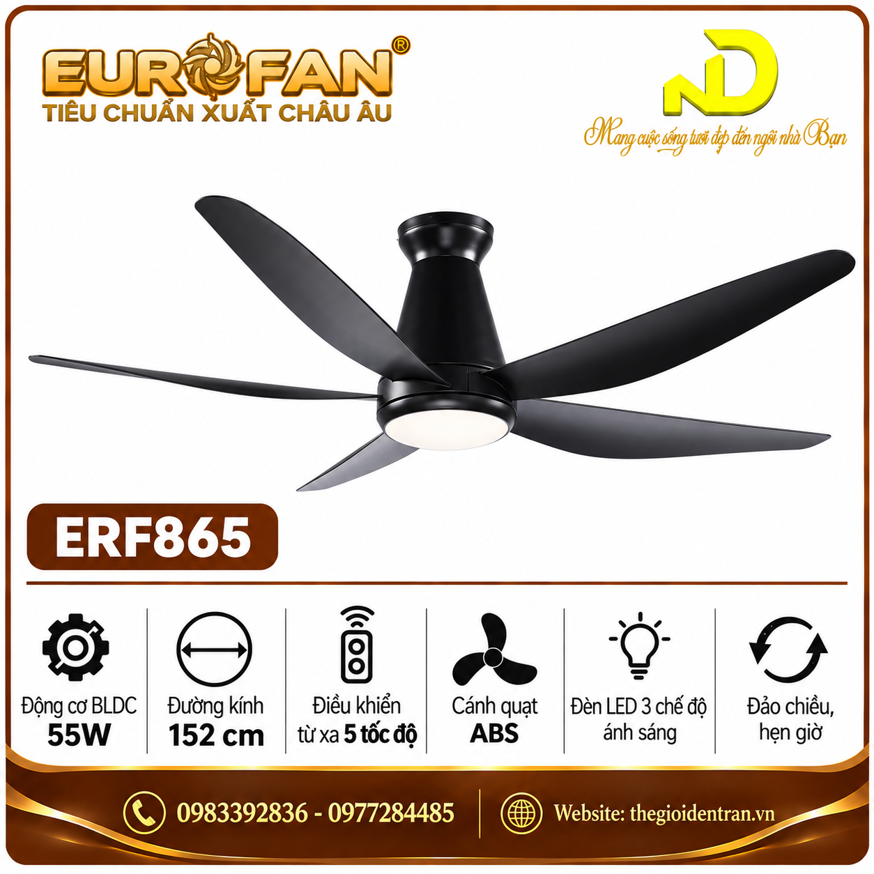 Quạt trần Eurofan ERF865